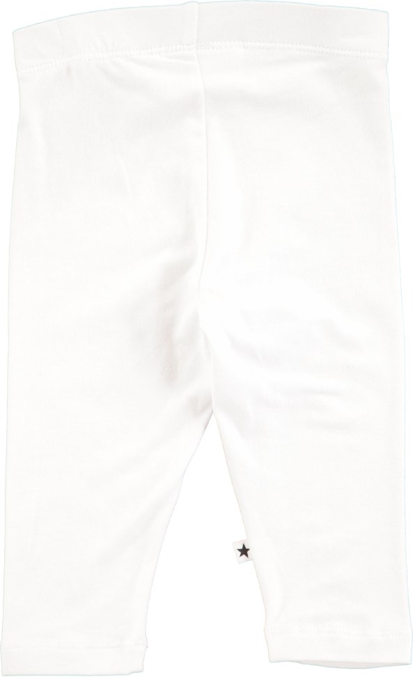 Nette solid - White - Hvide baby leggings