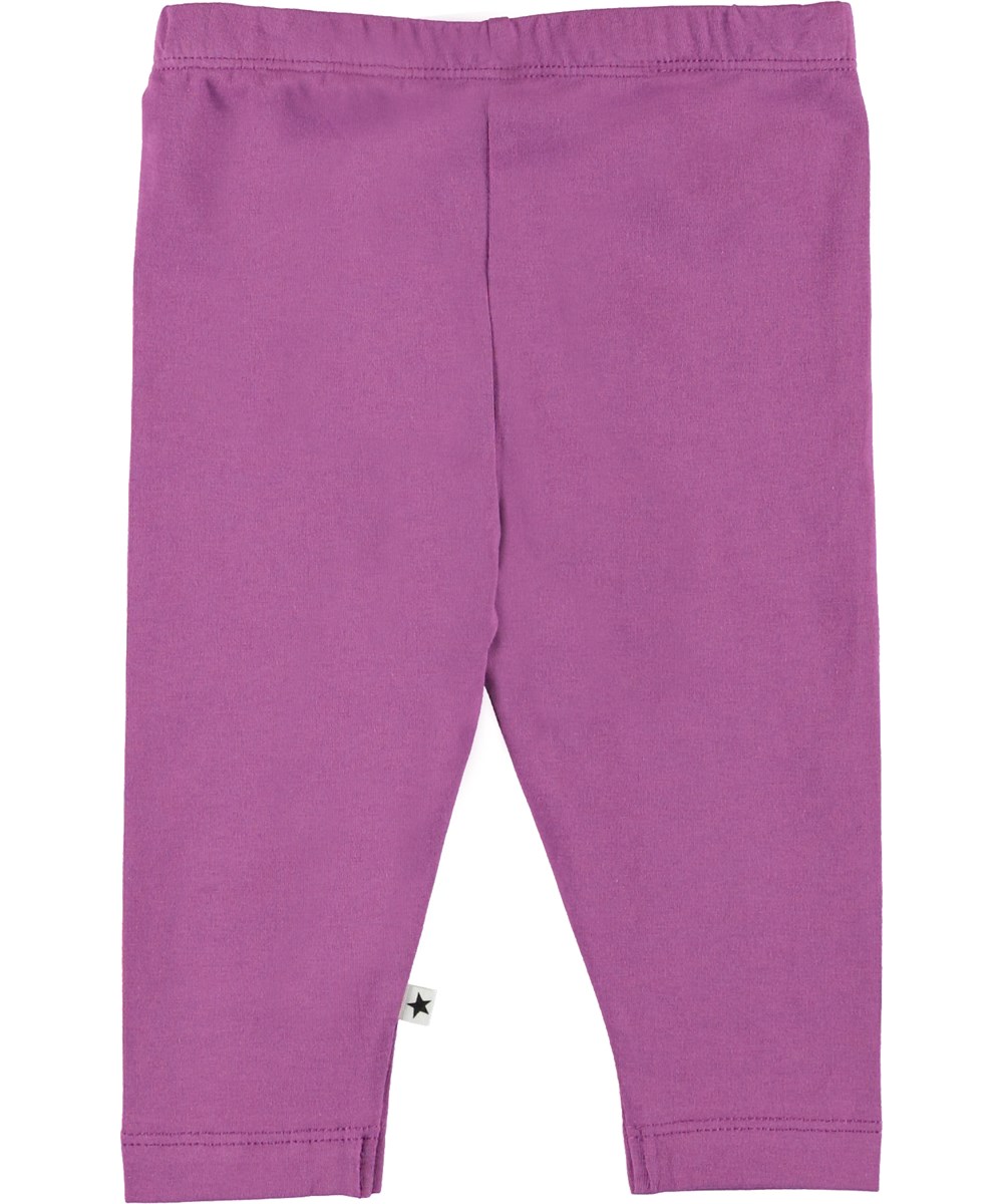 Nette Solid - Amethyst - Økologiske lilla baby leggings