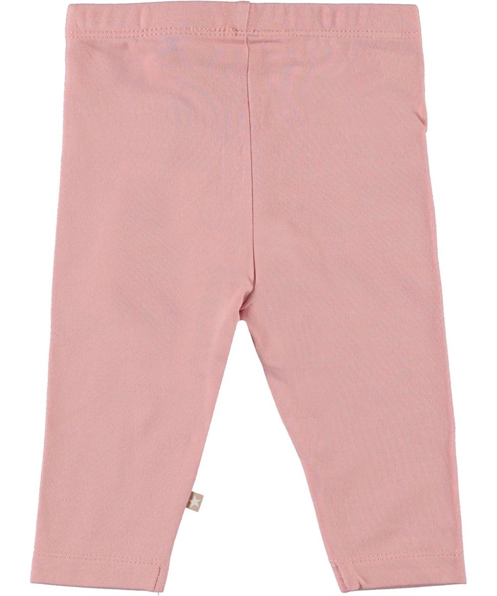Nette solid - Rosequartz - Økologiske lyserøde baby leggings