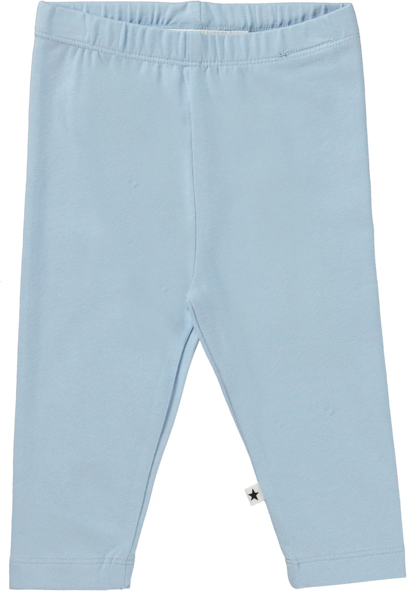 Nette solid - Windy - Økologiske lyseblå babyleggings