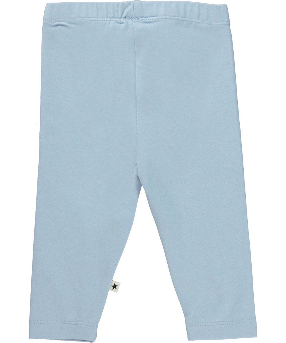 Nette solid - Windy - Økologiske lyseblå babyleggings