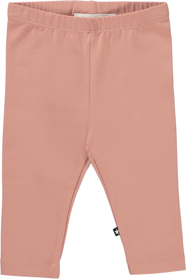 Nette Warm - Muted Rose - Økologiske lyserøde baby leggings