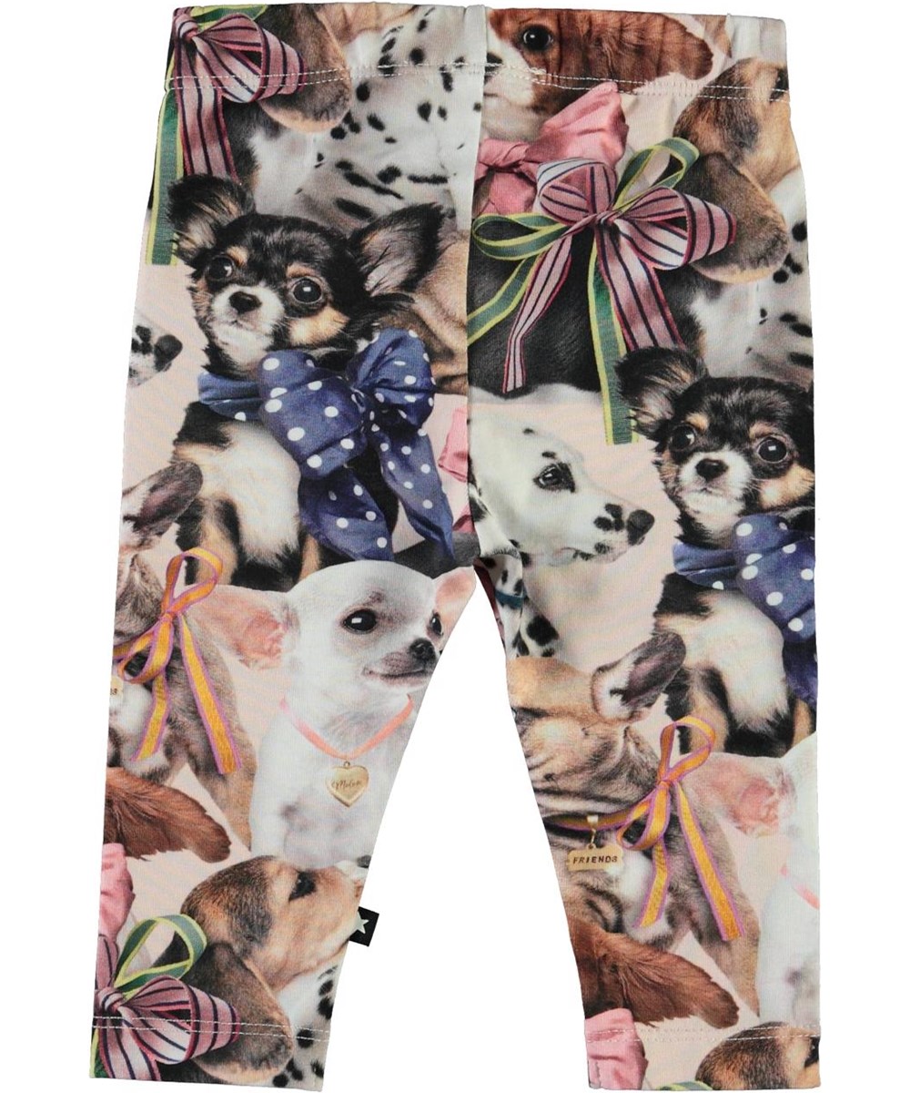 Stefanie -  Puppy Love - Økologiske baby leggings med hunde