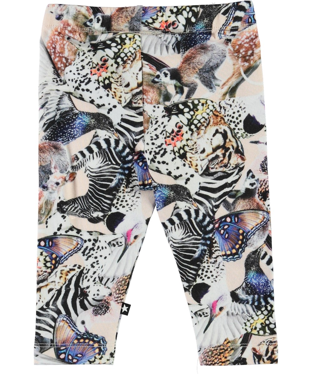 Stefanie - Twister - Økologiske baby leggings med dyr