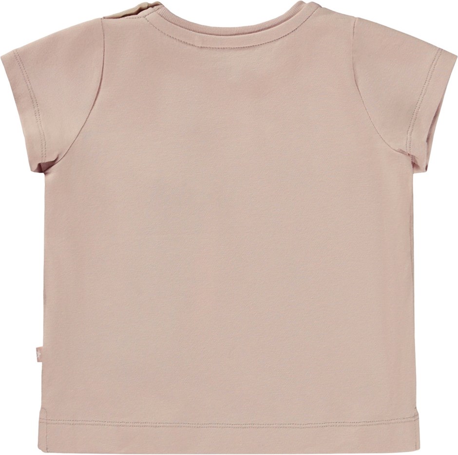 Elly - Flower Horse - Økologisk baby t-shirt med print af hest og blomster