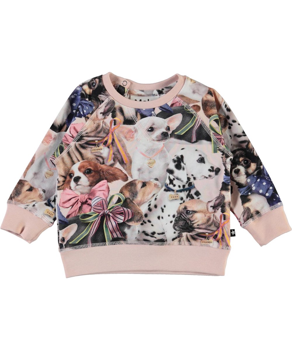 Elsa -  Puppy Love - Økologisk babybluse med hunde print
