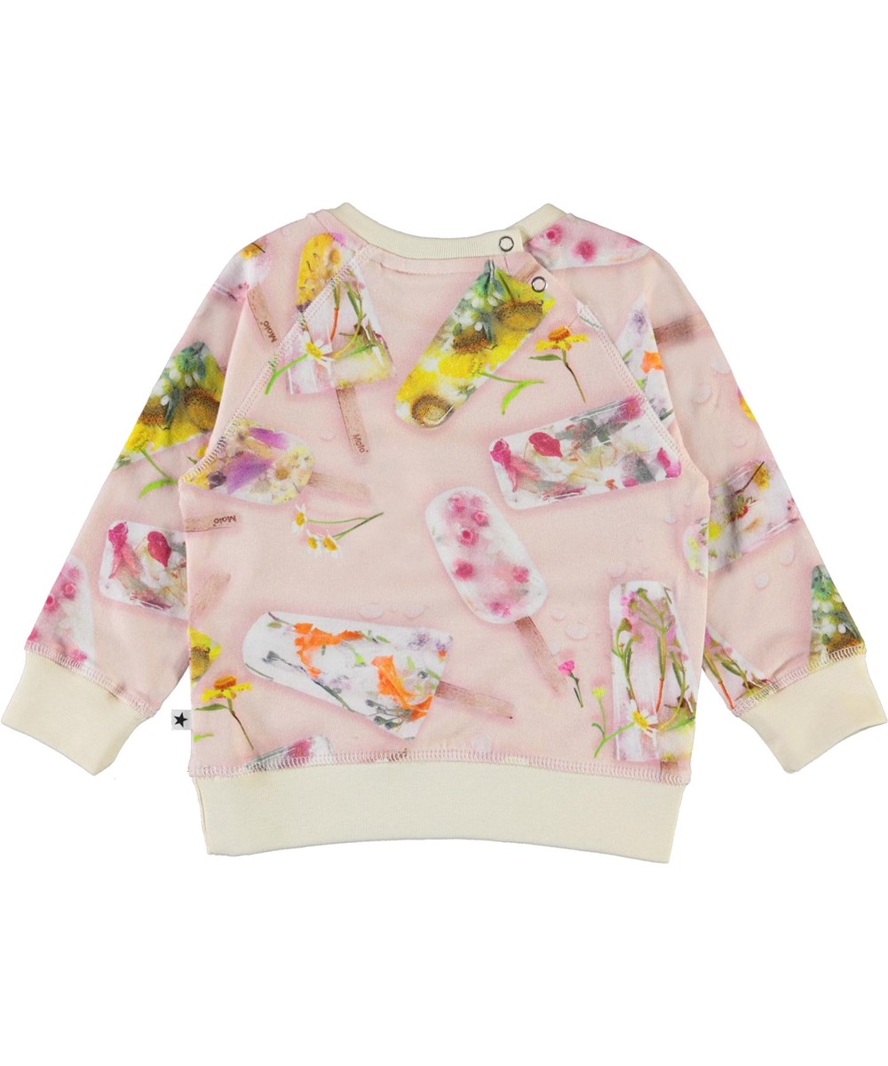 Elsa - Ice Lollies - Økologisk babybluse med is print