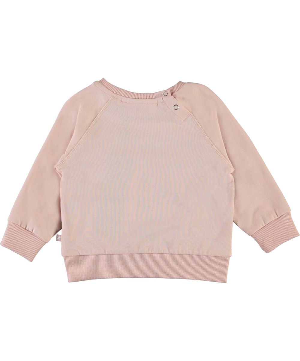 Elsa - Pretty Puppy_Baby - Økologisk babybluse med hund og blomster