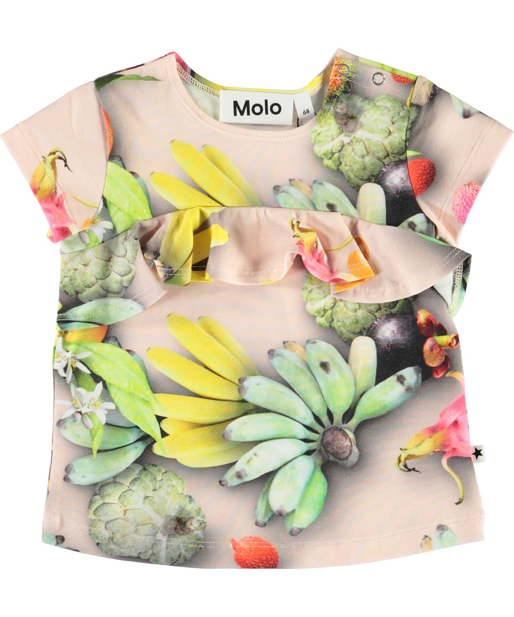 Esmeralda - Tutti Frutti - Økologisk baby t-shirt med frugter