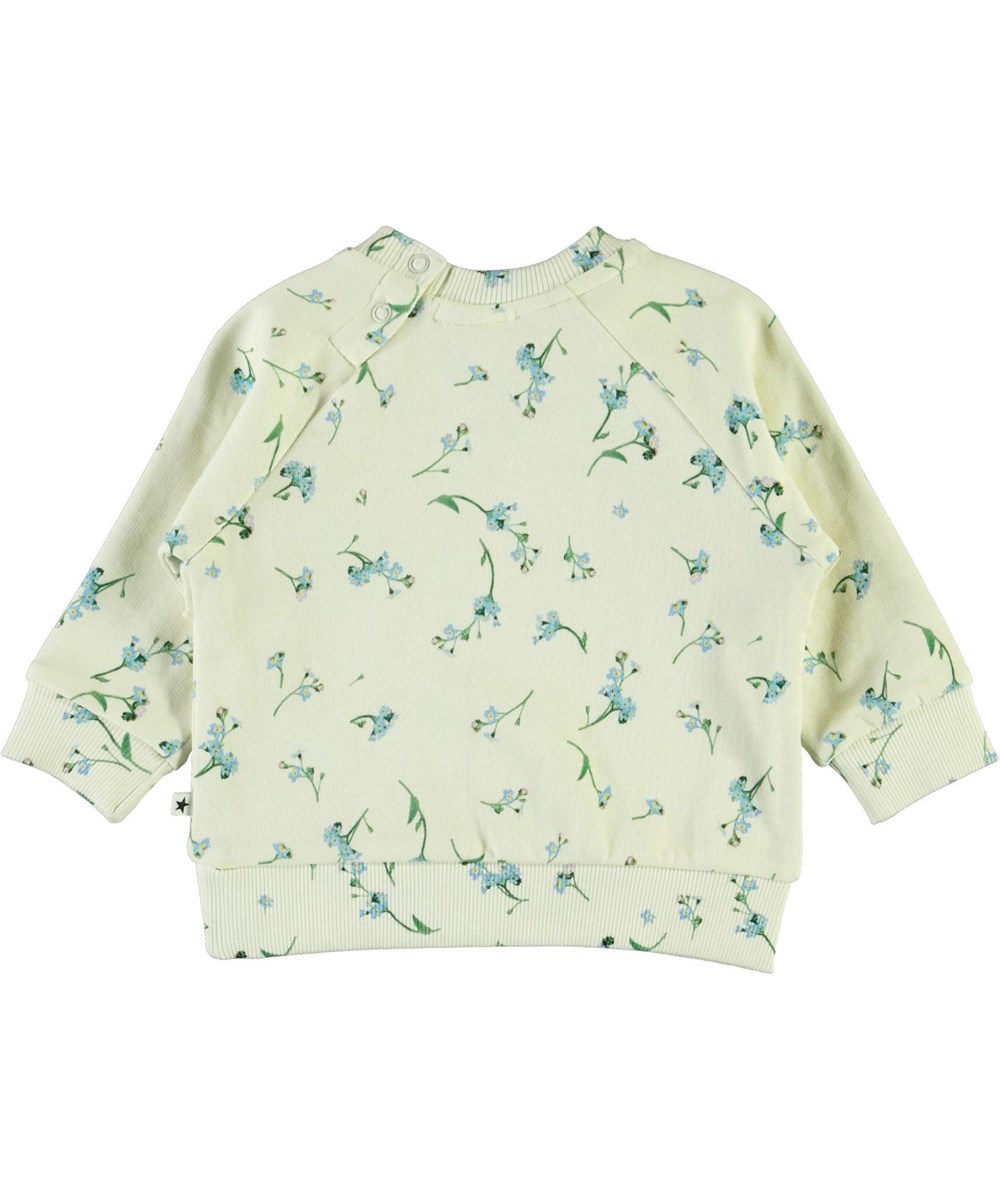 Dayna - Forget Me Not - Baby sweatshirt med blå blomster