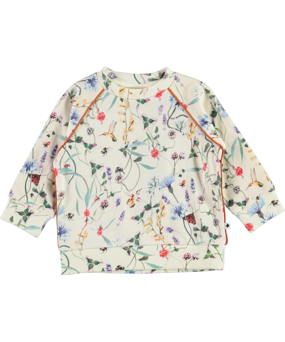 Dicte - Wildflowers_Baby - Økologisk baby sweatshirt med blomster print