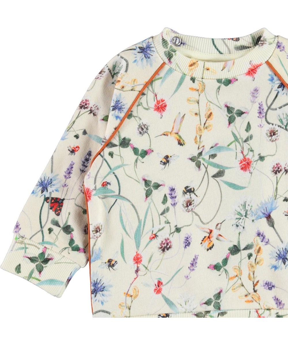 Dicte - Wildflowers_Baby - Økologisk baby sweatshirt med blomster print