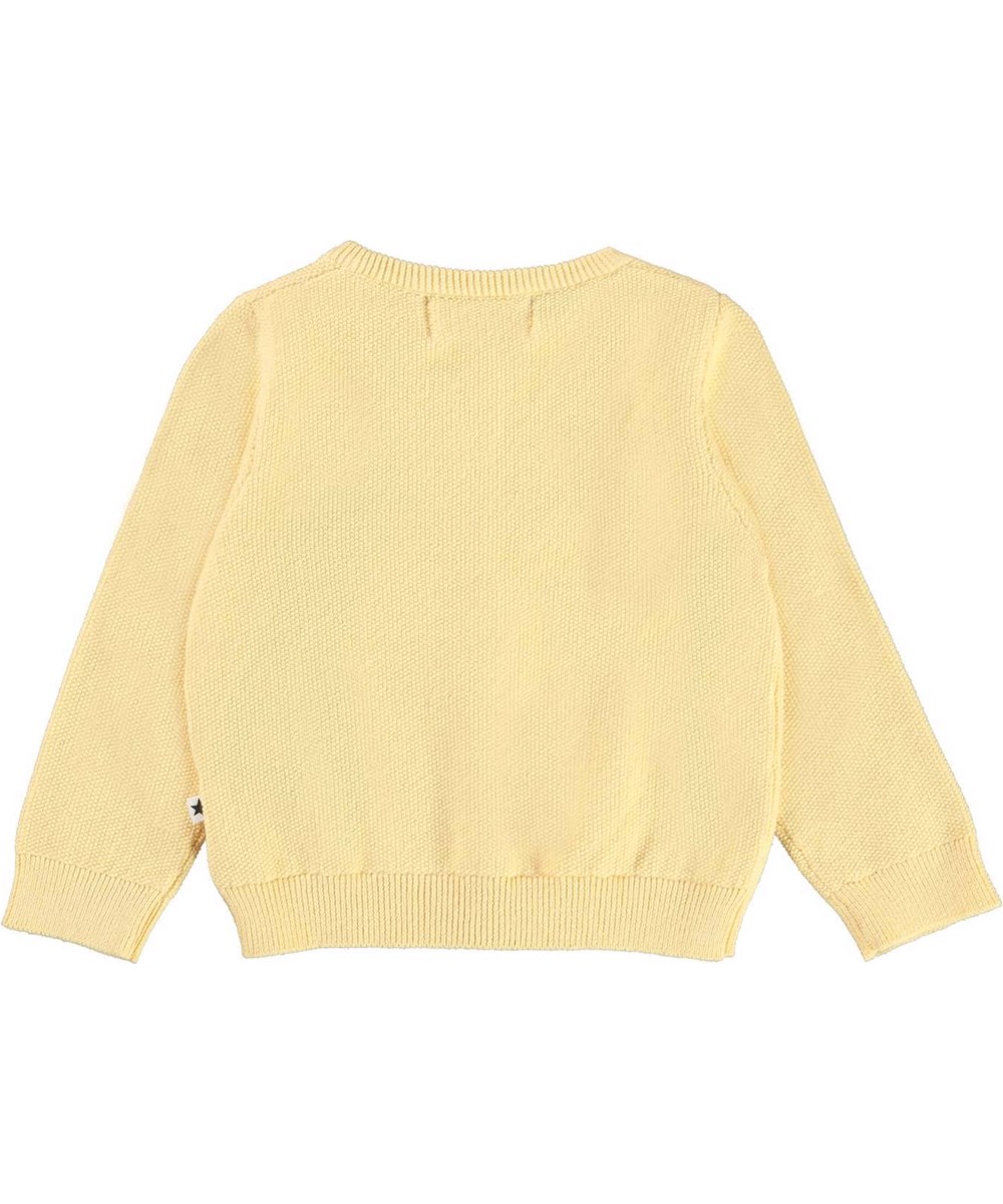 Ginny - Impala - Lysegul cardigan hulmønstret