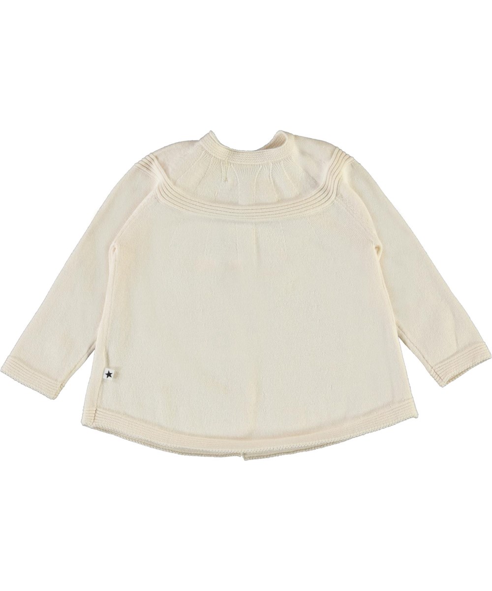 Gisela - Pearled Ivory - Perlemors baby cardigan