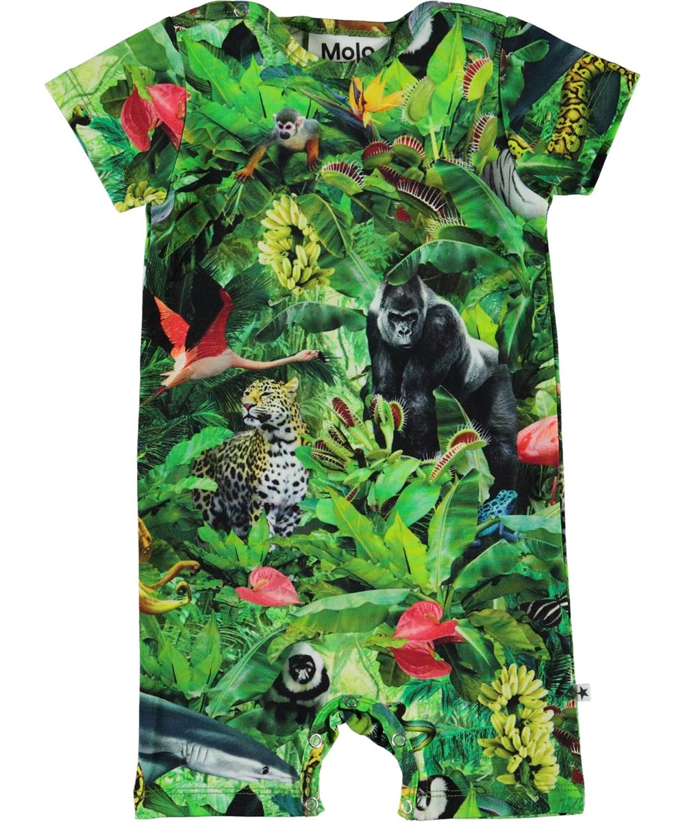 Felton - Fantasy Jungle - Ekologisk babybody med djur
