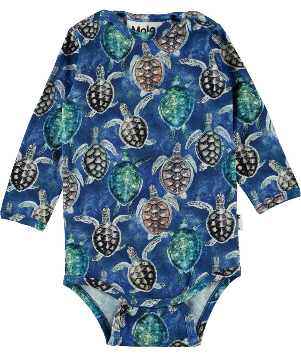 Field - Mini Turtles - Ekologisk babybody med sköldpaddor