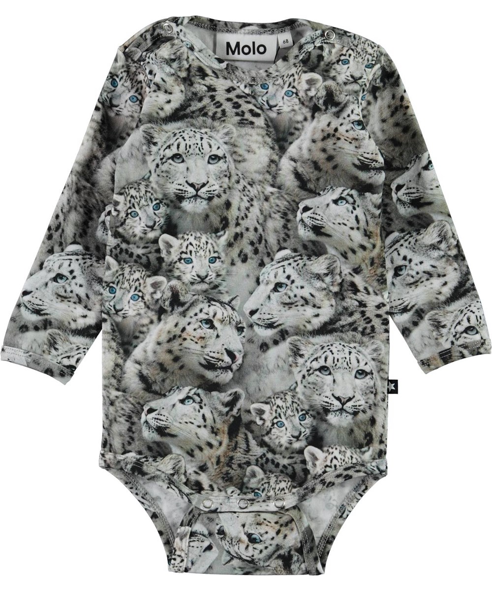 Foss - Baby Leopards - Ekologisk body med snöleoparder