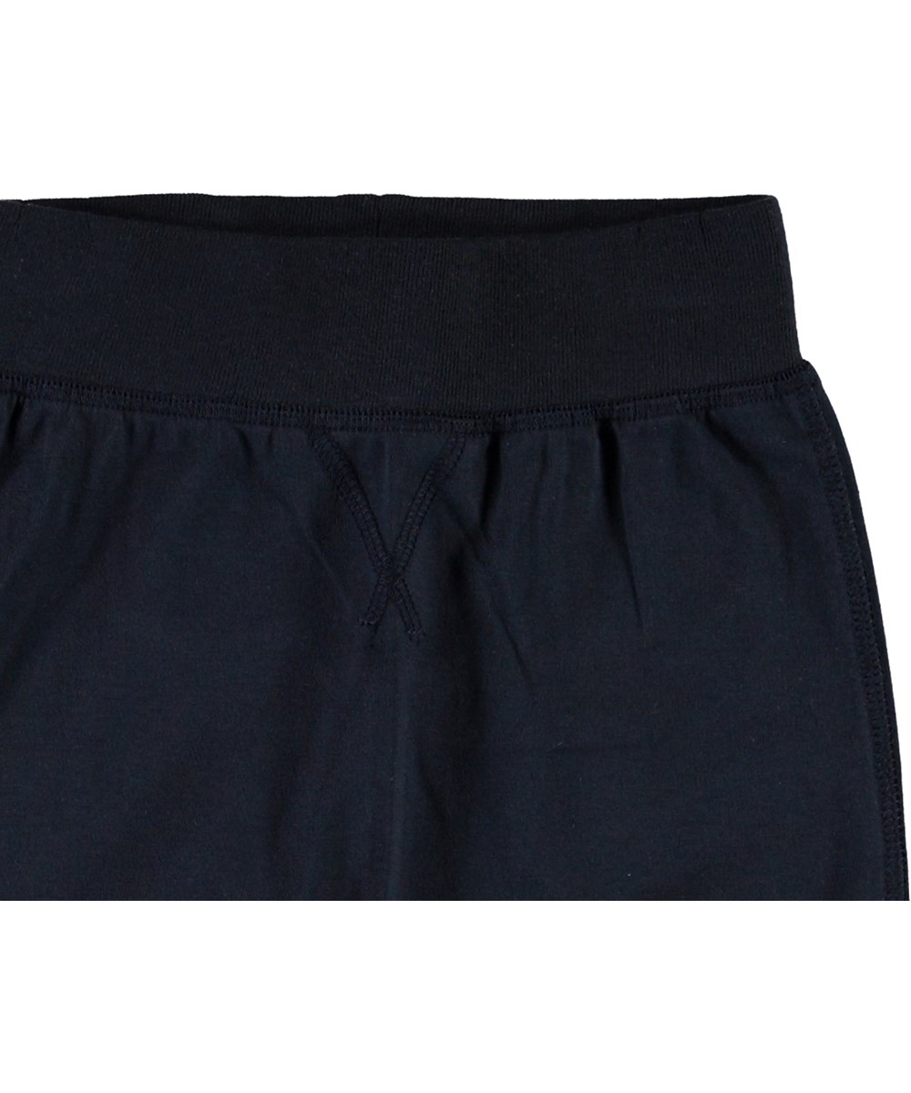Sammy - Dark Navy - Mörkblå ekologiska babybyxor