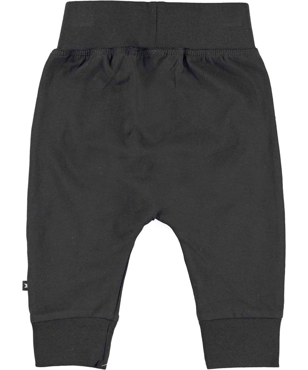 Sammy - Black - Svarta ekologiska babybyxor.