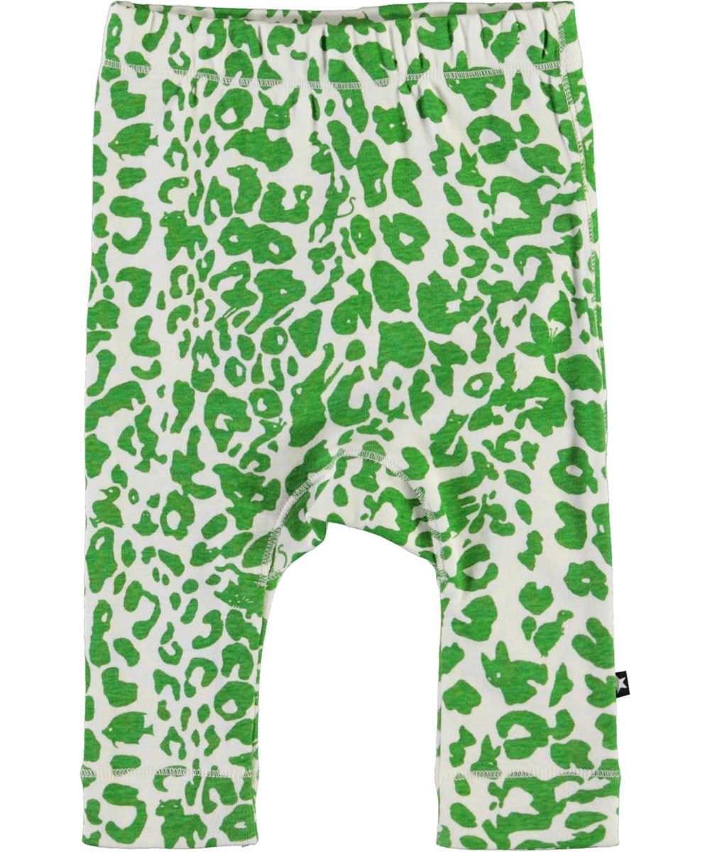 Seb - Leopard Animals - Babybyxor med grönt leopardmönster 