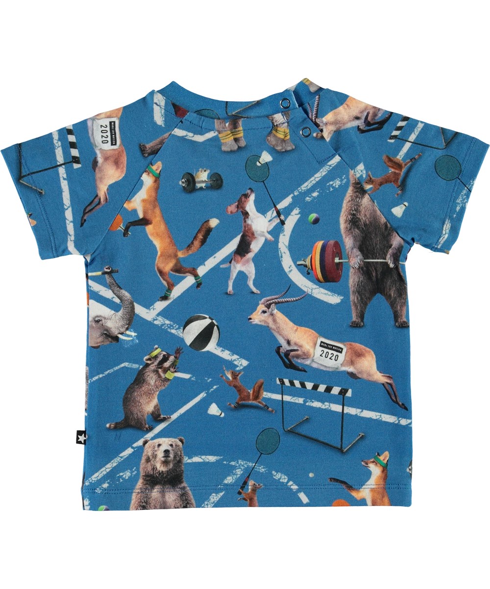 Emmett - Athletic Animals - Ekologisk baby t-shirt med djur