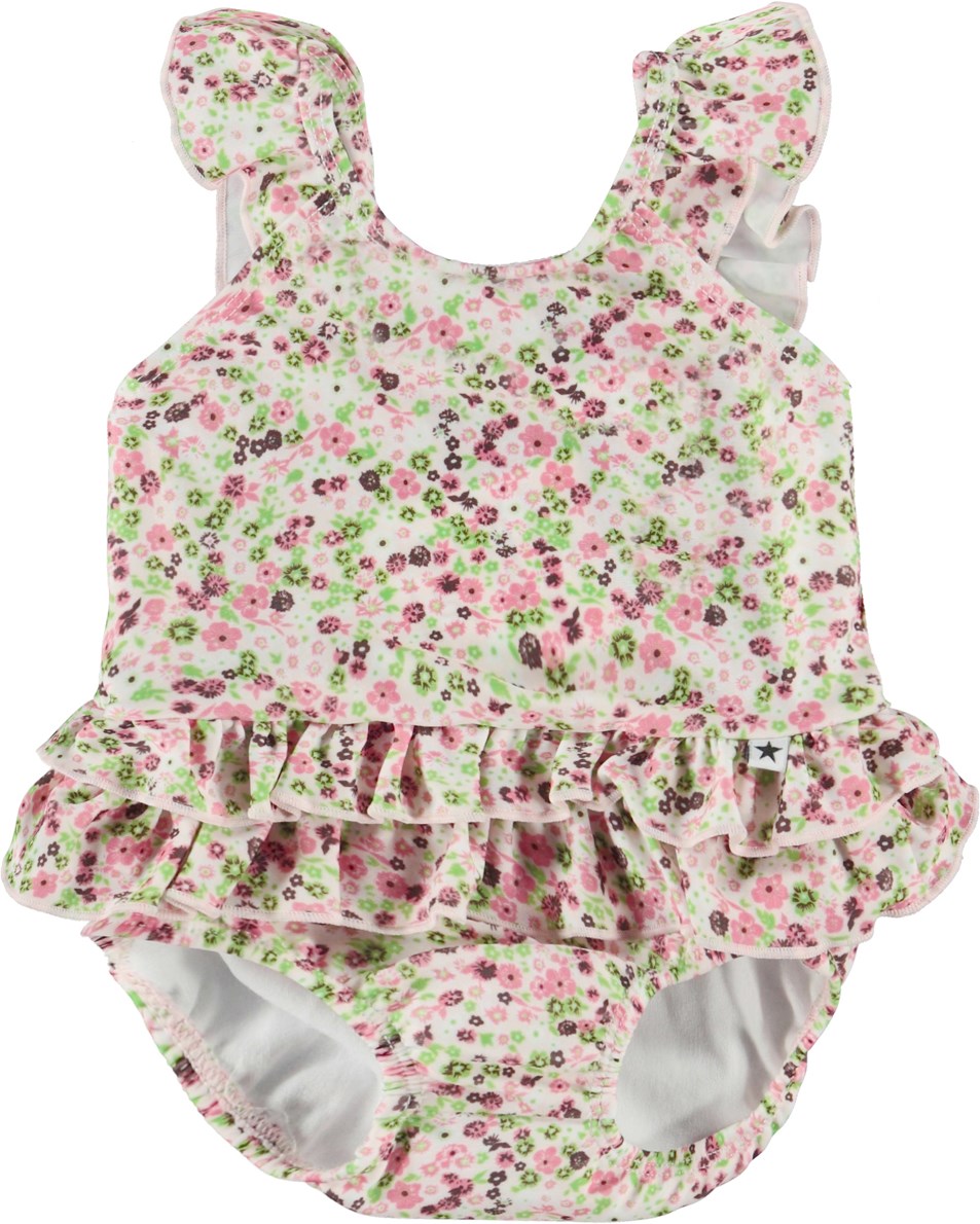 Nalani - Meadow Petit - Geblümter Baby-Badeanzug mit Rüschen