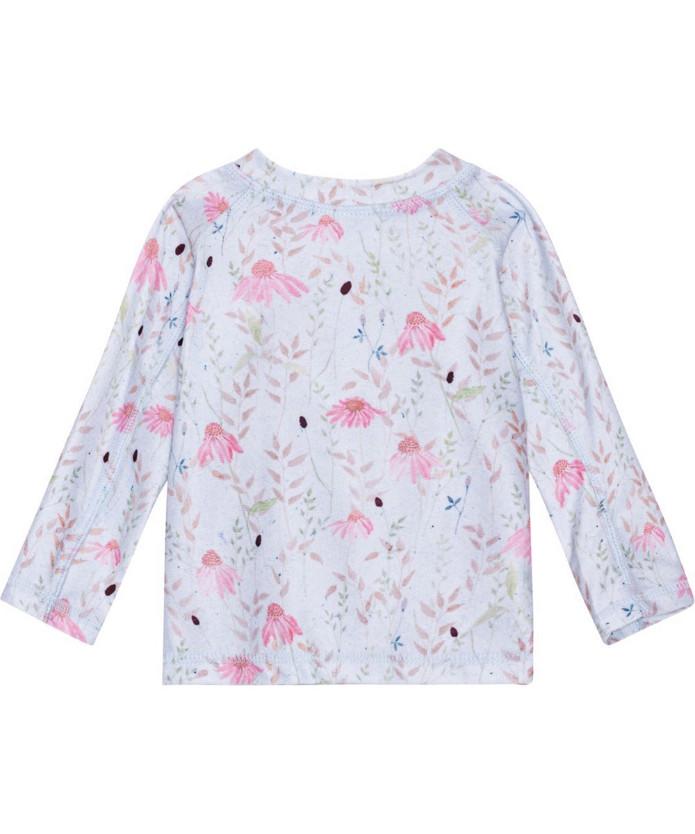 Nemo - Meadow Sketch - Helles Baby-Schwimmshirt mit Allover-Blumendruck