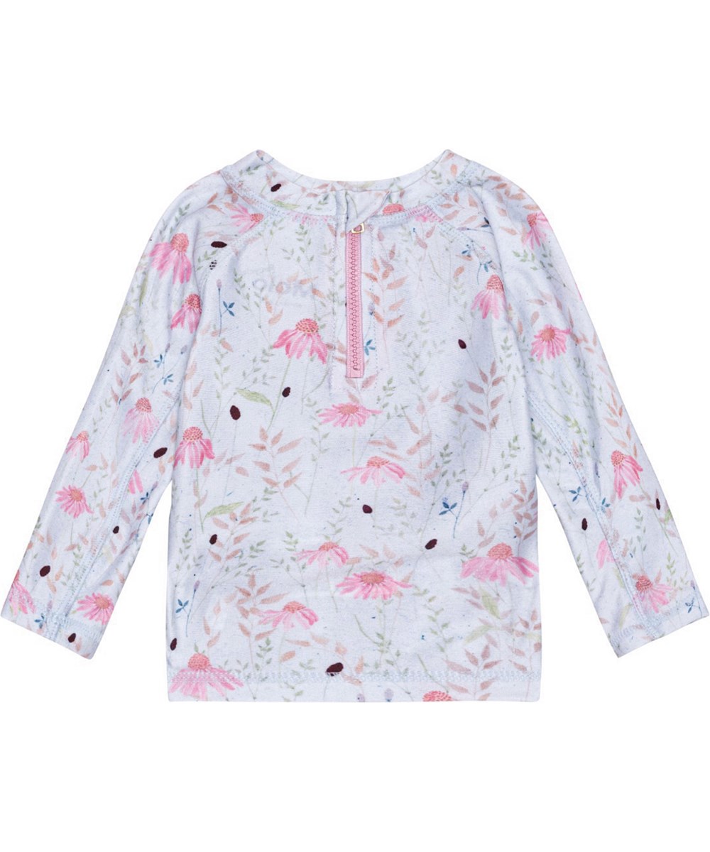 Nemo - Meadow Sketch - Helles Baby-Schwimmshirt mit Allover-Blumendruck