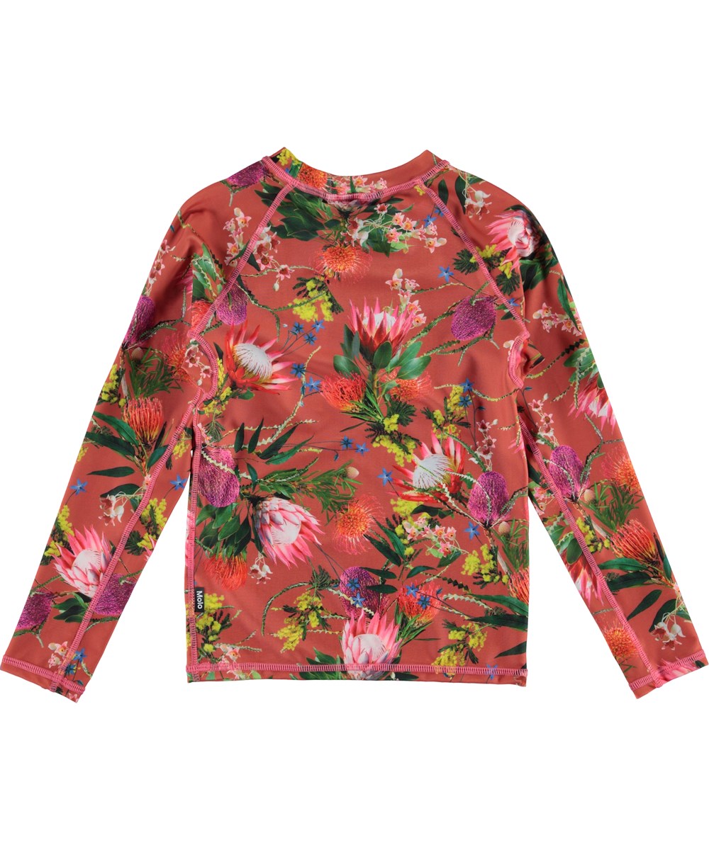 Neptune LS - Australian Flowers - UV Schwimm T-Shirt mit Blumen Print