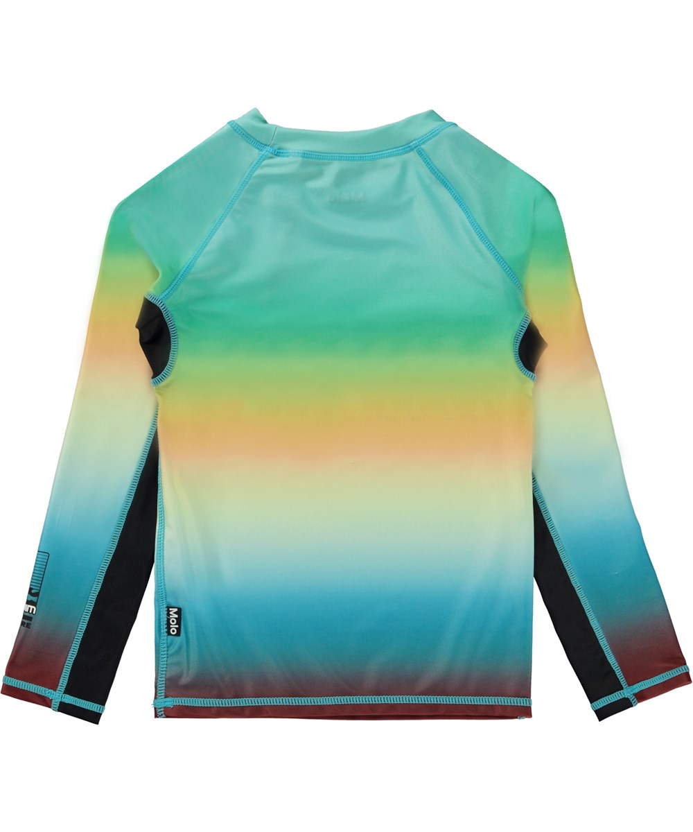 Neptune LS - Palm Spray Face - Klassisches Langarm-Badeshirt mit Graffiti-Print