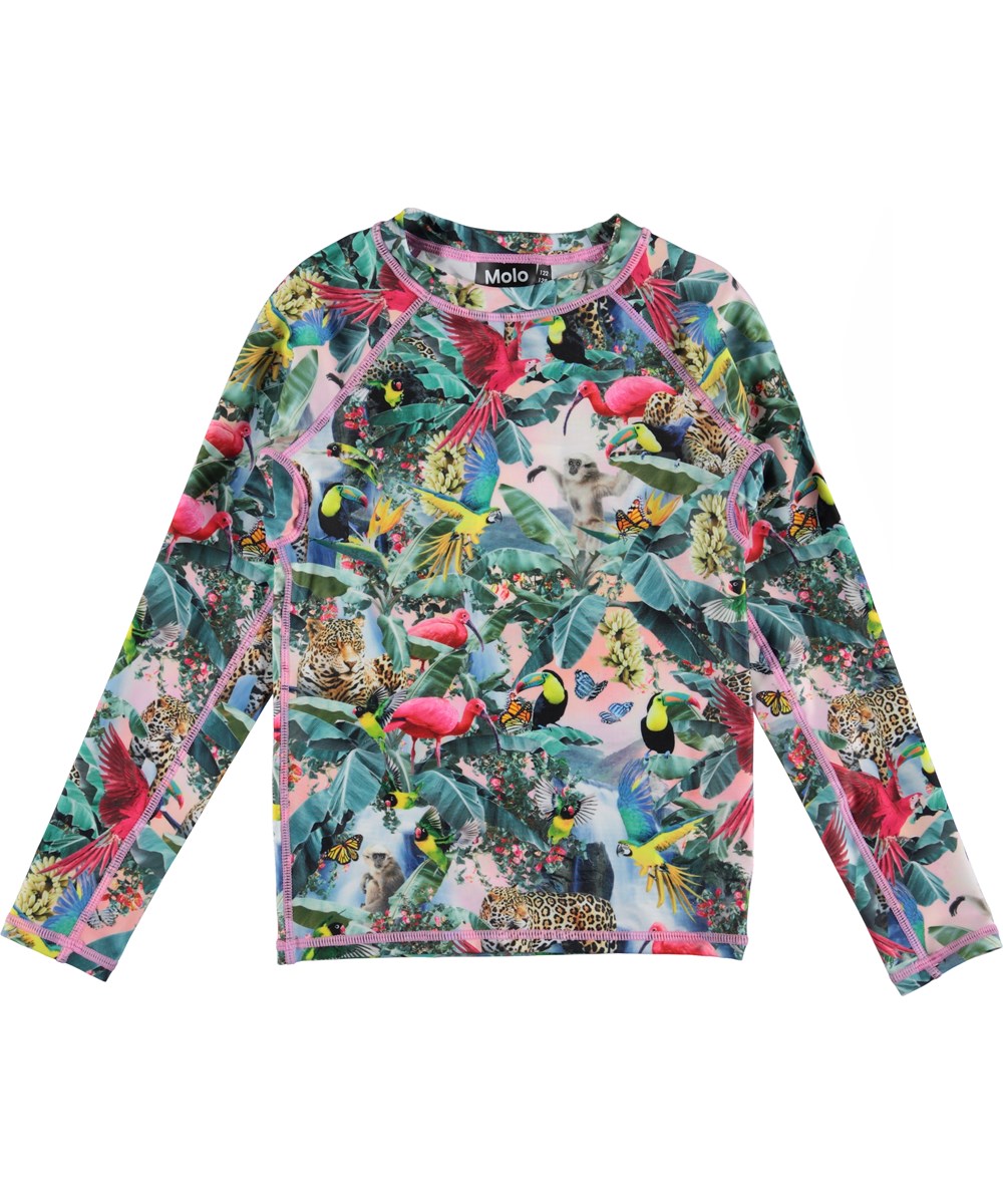 Neptune LS - Wild Amazon - Langärmliges UV Schwimm T-Shirt mit Tieren