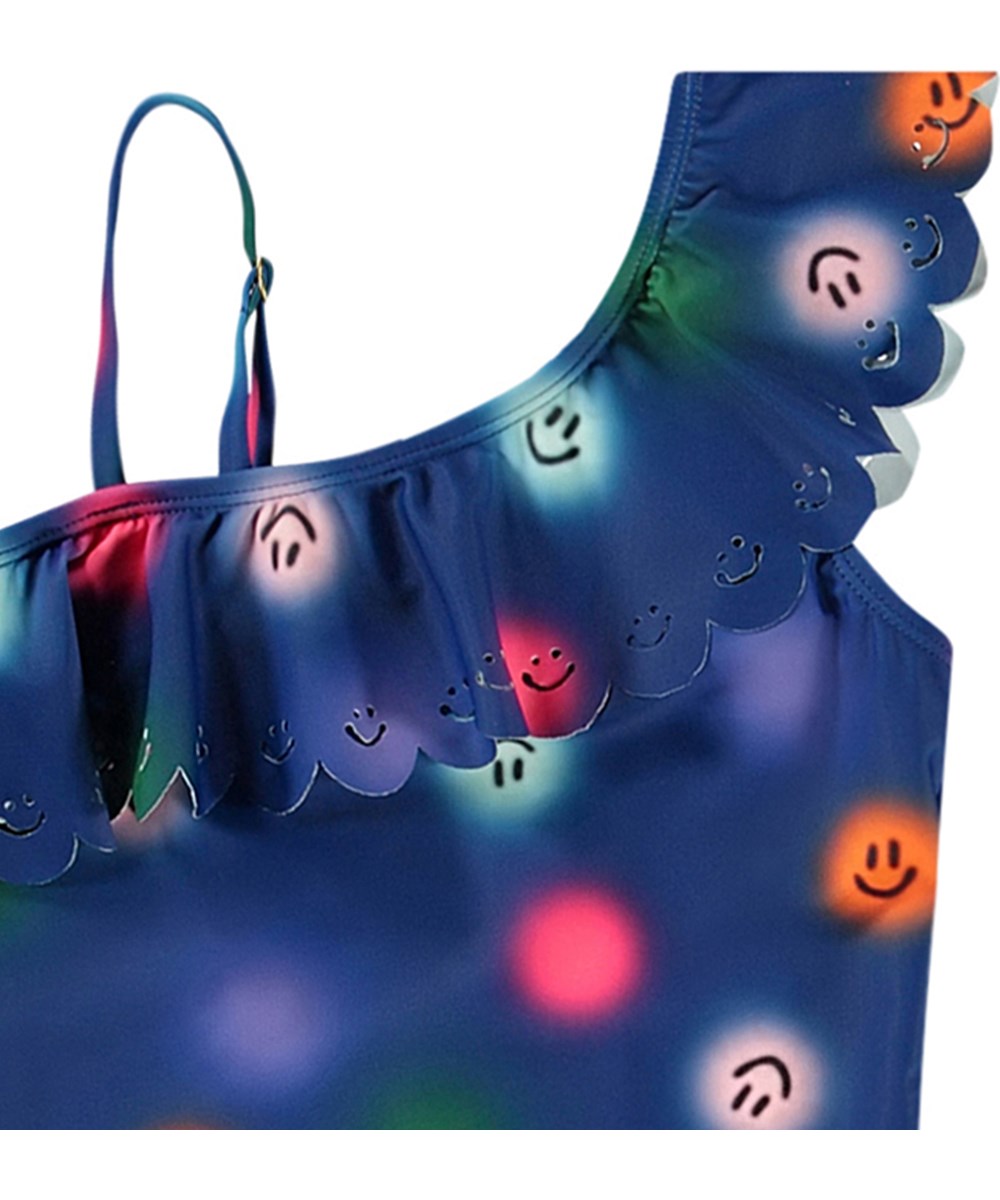 Net - Smile Bright - Badeanzug mit Druck für aktive Kinder aus recyceltem Polyester mit UV-Schutz 50+.