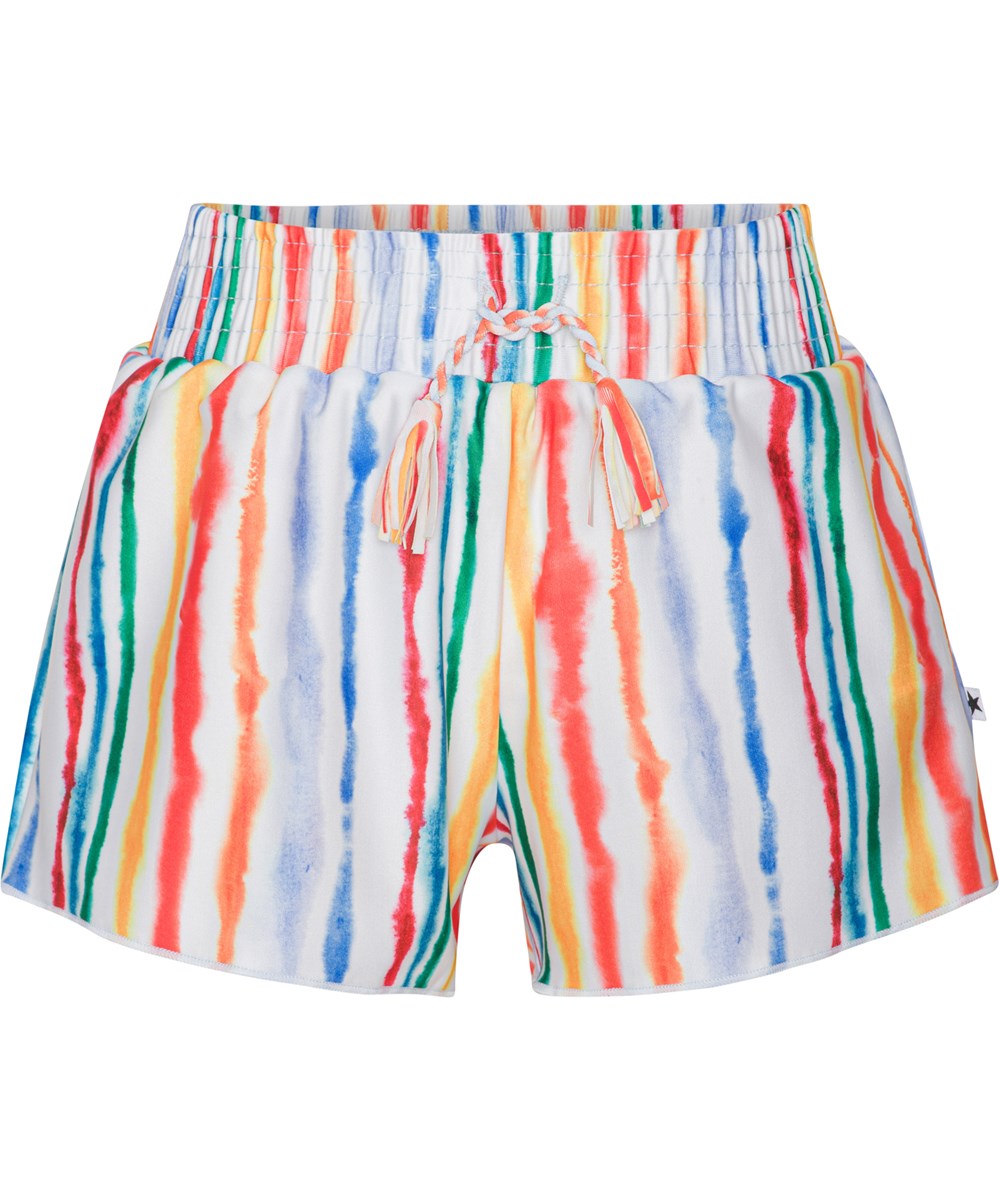 Nicci - Watercolours - Lockere Badeshorts mit bunten Streifen