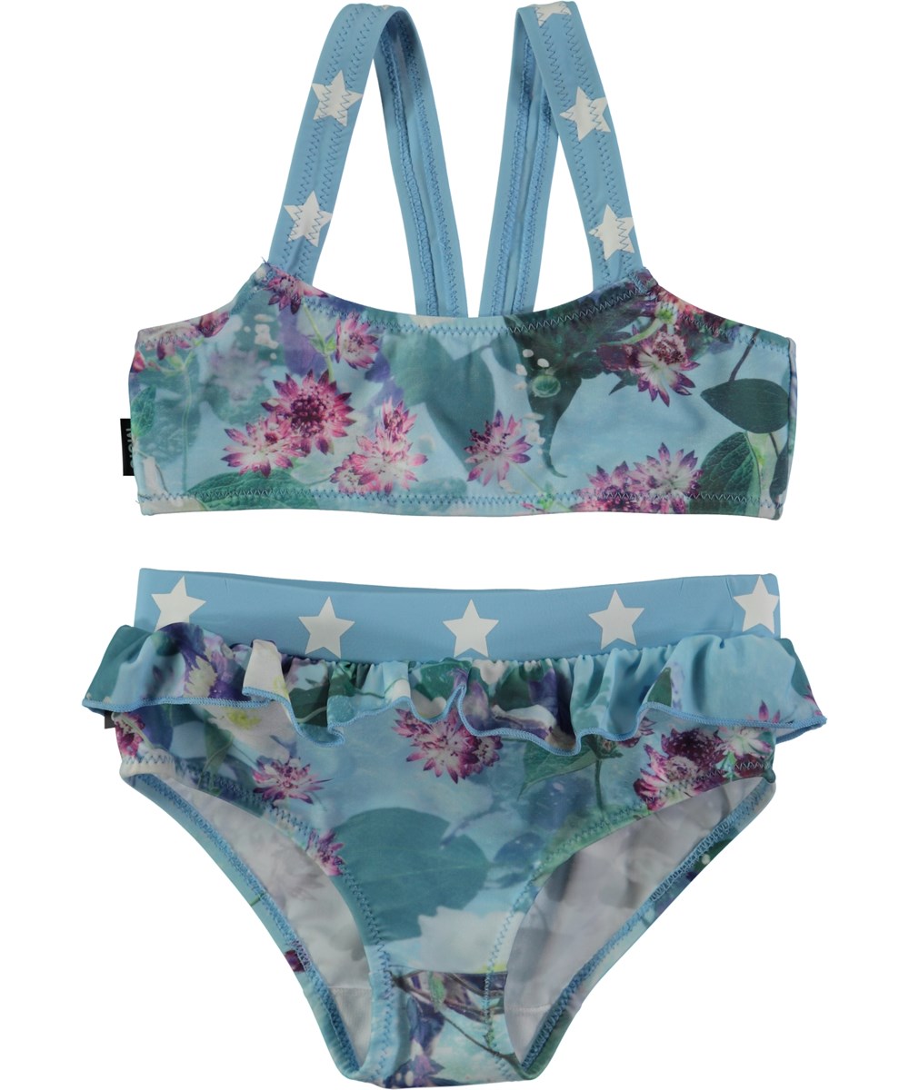 Naila - Aquar Flowers - Bikini med digitalprintede blomster