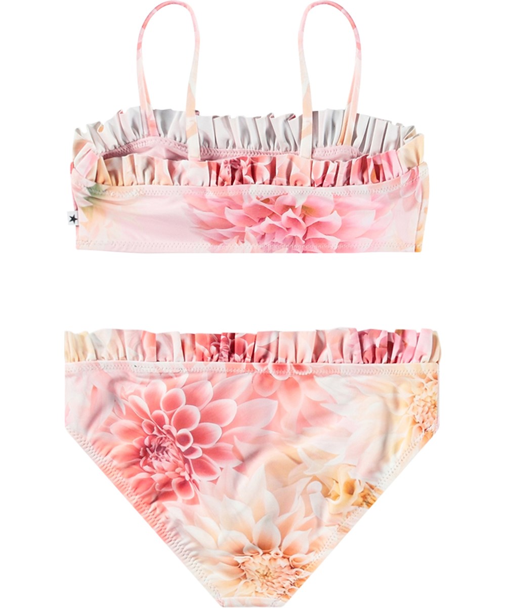 Naila - Dahila Pink - Strækbar bikini til aktive børn fremstillet i genanvendt polyester med UV-beskyttelse 50+.