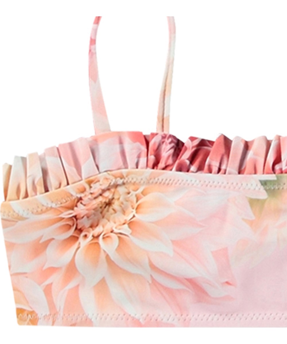 Naila - Dahila Pink - Strækbar bikini til aktive børn fremstillet i genanvendt polyester med UV-beskyttelse 50+.