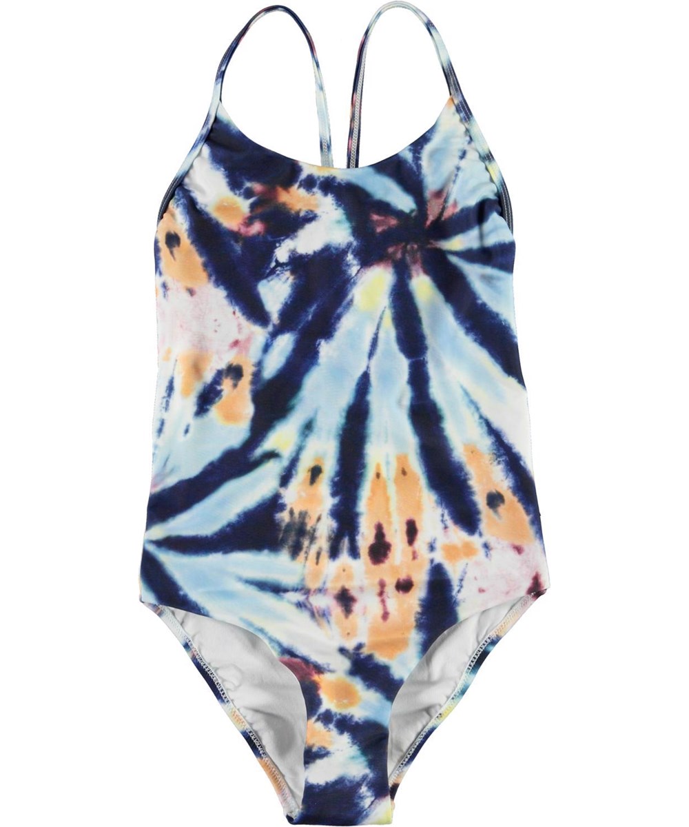 Nanna - Summer Tie Dye - UV badedragt med batikmønster