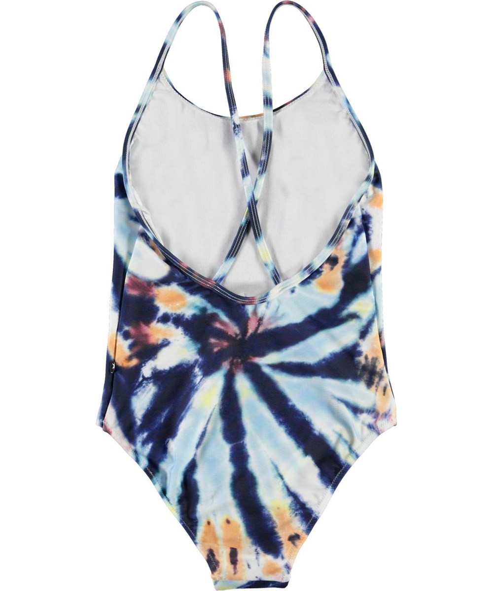 Nanna - Summer Tie Dye - UV badedragt med batikmønster