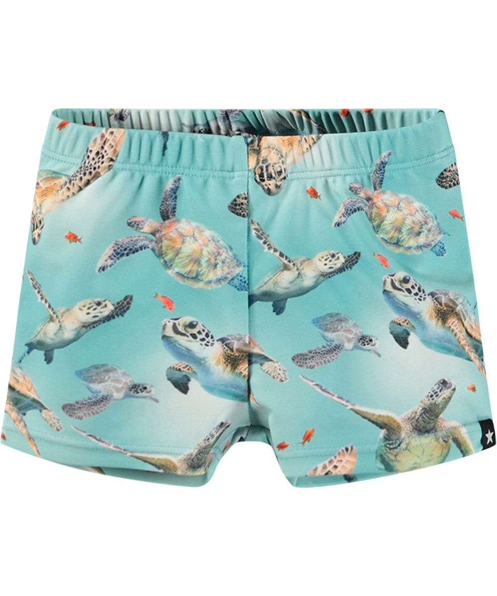 Nansen - Baby Turtles - Lyseblå baby badebukser i genanvendt polyester med UV-beskyttelse 50+.