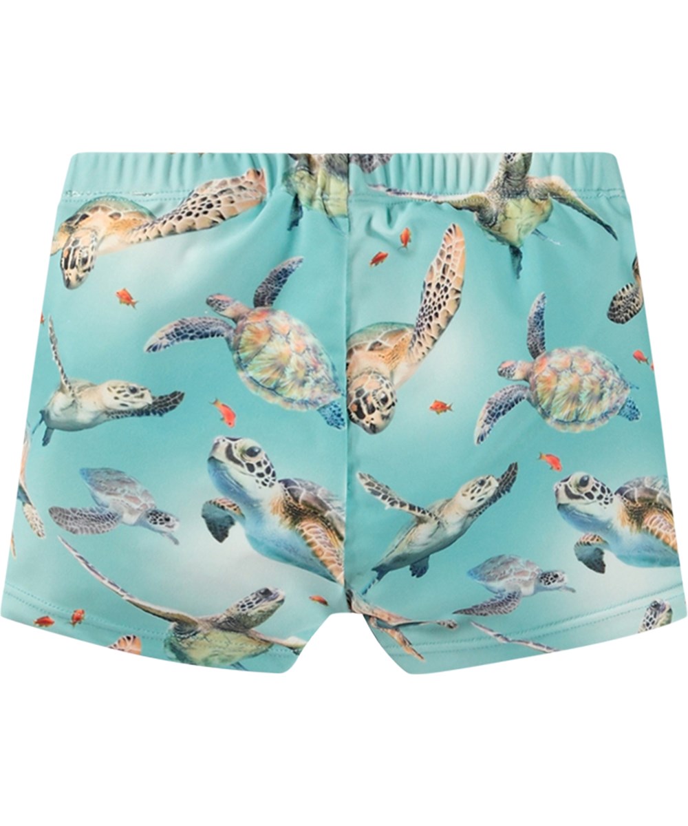 Nansen - Baby Turtles - Lyseblå baby badebukser i genanvendt polyester med UV-beskyttelse 50+.