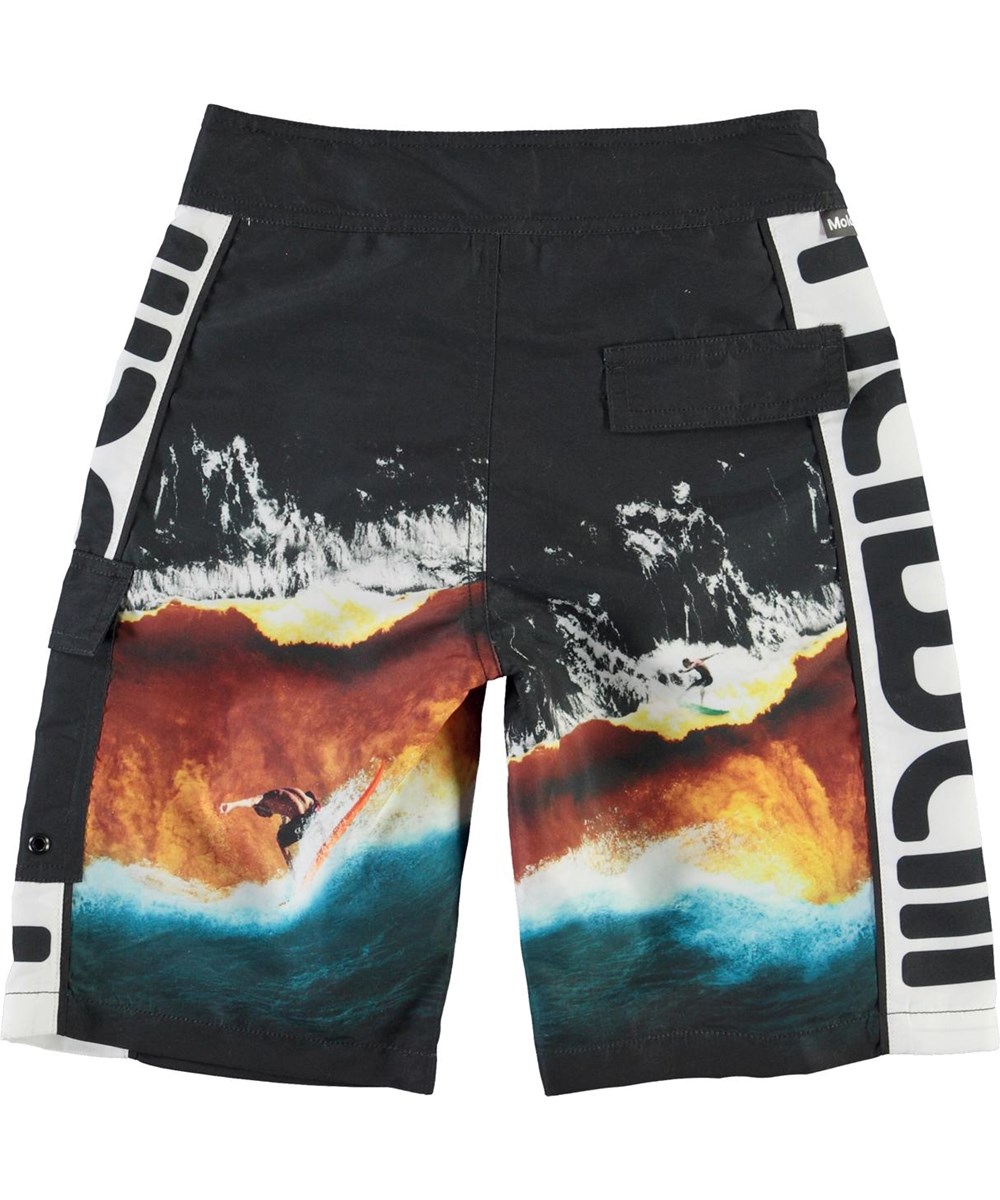 Natan - Colour Block Waves - UV lange badeshorts hawaii