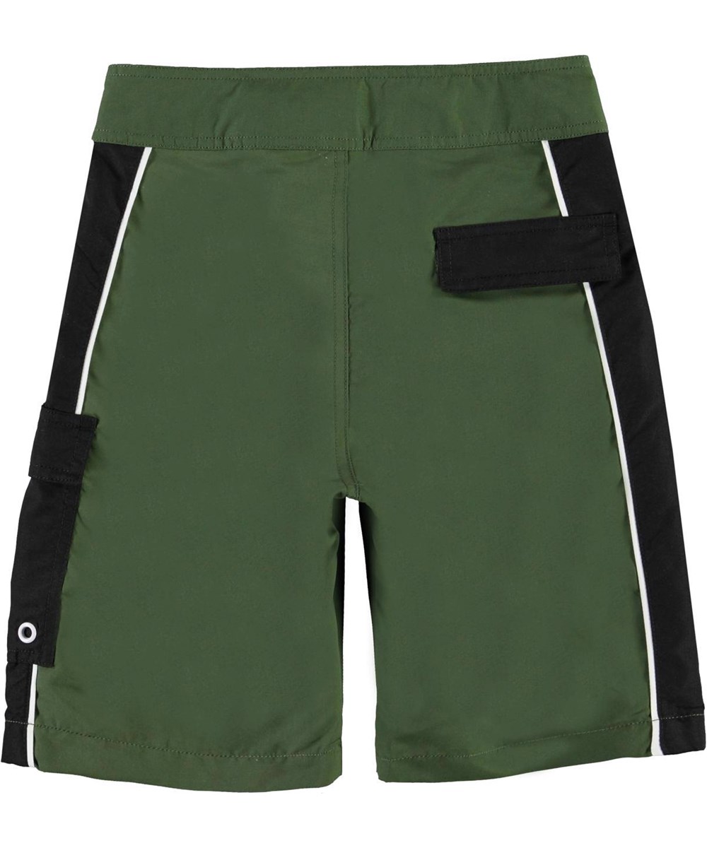 Natan - Palm Green - UV lange badeshorts grøn sort