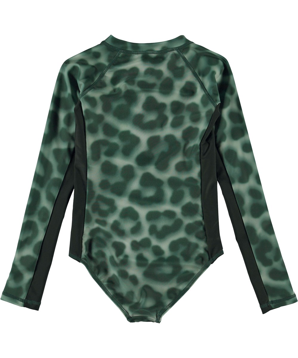 Necky - Spray Jaguar - Uv smømmedragt med grøn leopard print 