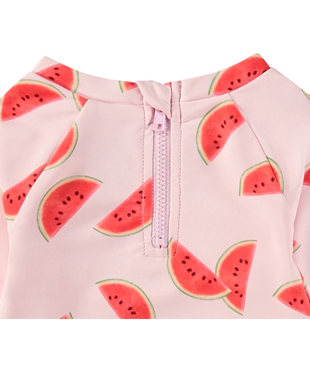 Nemo - Melon Pink - Baby badebluse i genanvendt polyester med UV-beskyttelse 50+.