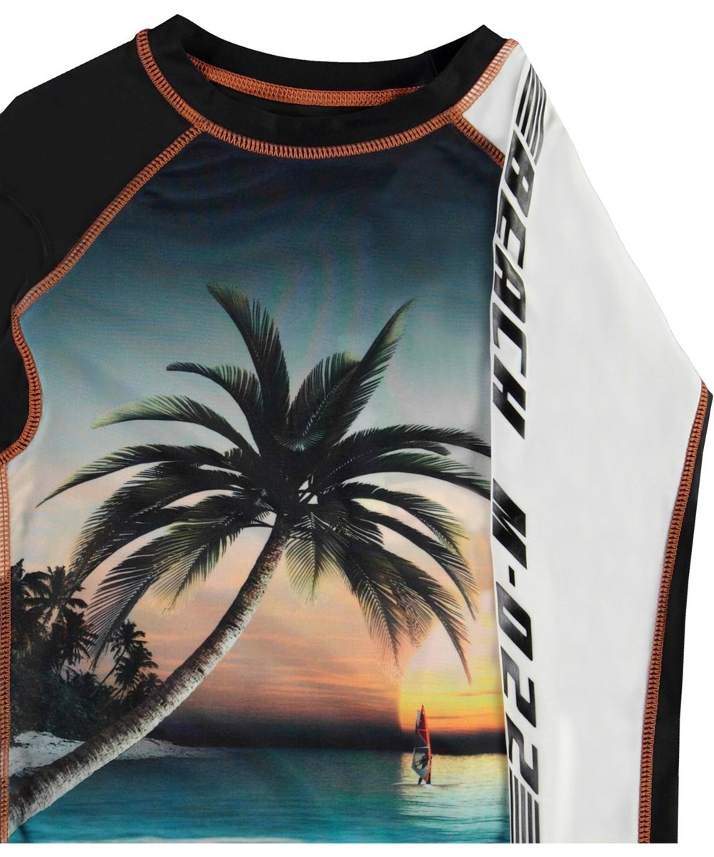 Neptune LS - Sunset - UV svømme t-shirt strand palmer