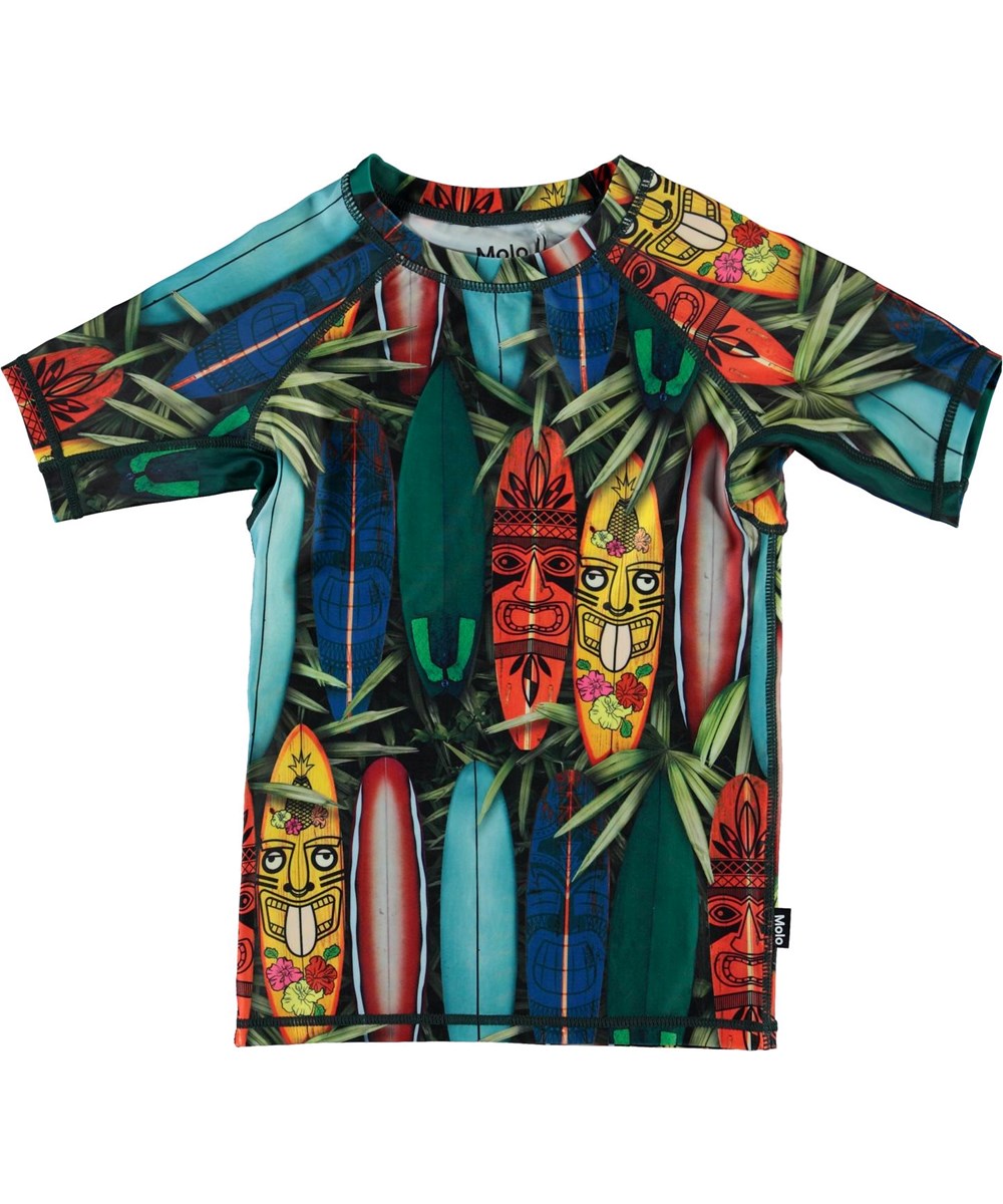 Neptune - Tiki Surf - UV svømme t-shirt med surfbrætter