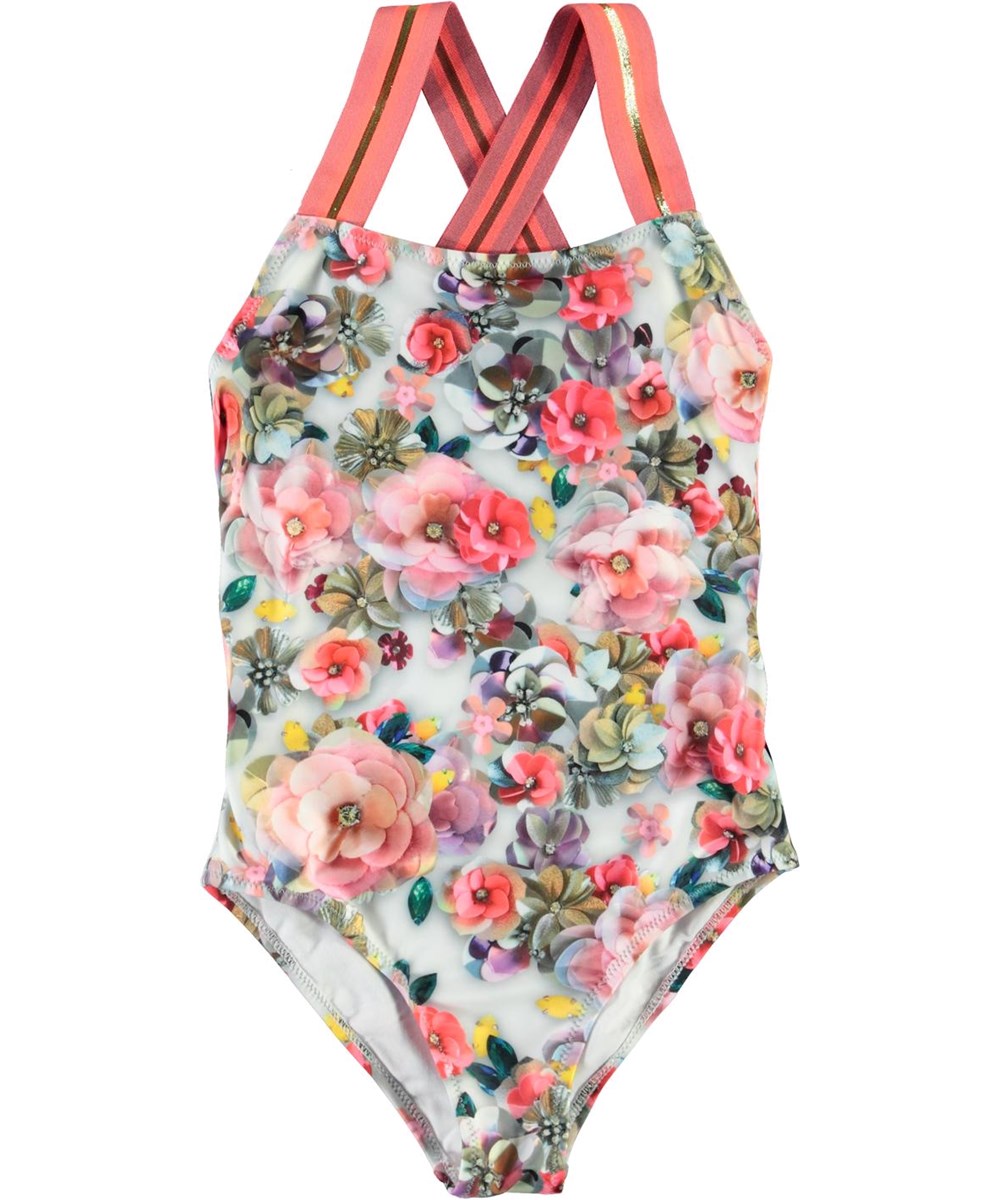 Neve - Sequins Flowers - UV blomstret badedragt