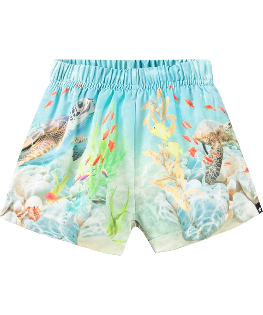 Newton - Happy Ocean - Baby badeshorts fremstillet i genanvendt polyester med UV-beskyttelse 50+.