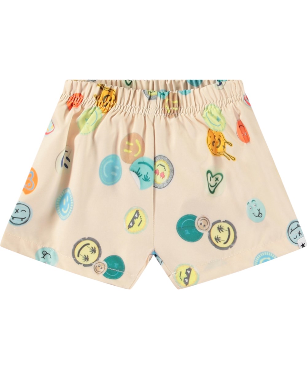 Newton - Sand Smile - Baby badeshorts fremstillet i genanvendt polyester med UV-beskyttelse 50+.