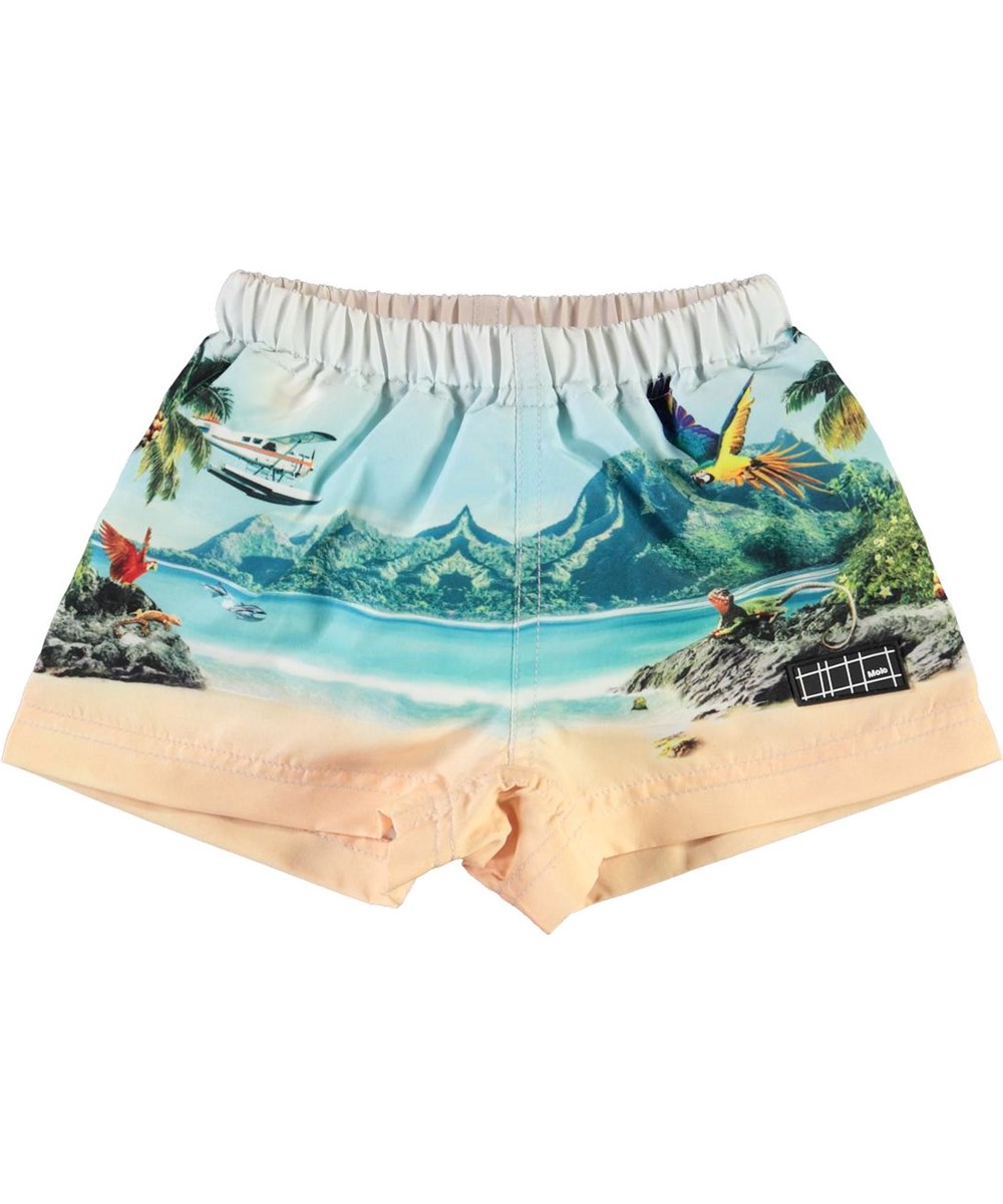 Newton - Welcome To Hawaii - UV baby badebukser med strand print